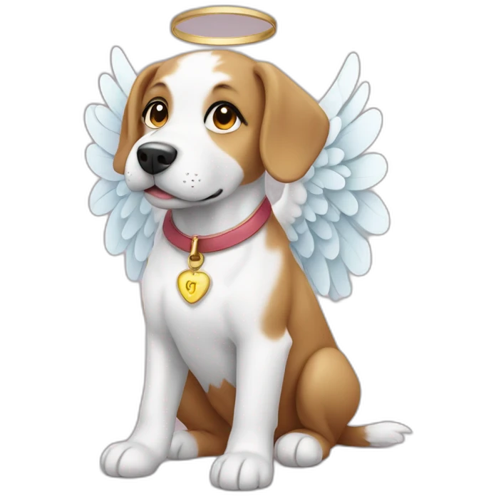 Angel dog with wings emoji