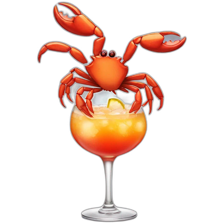 Crab cocktail cheers  emoji