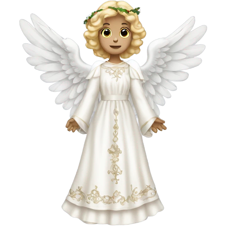 White Victorian Christmas Angel emoji