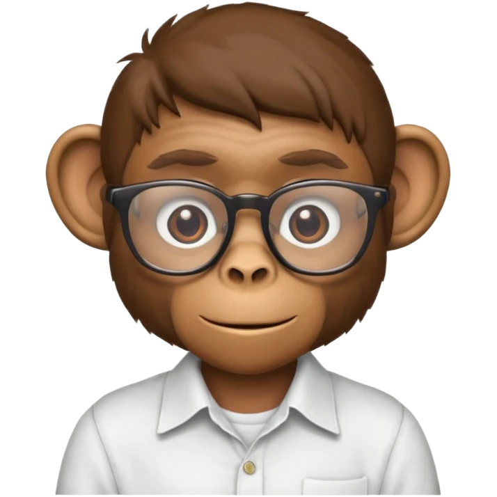 monkey with glasses and shirt emoji