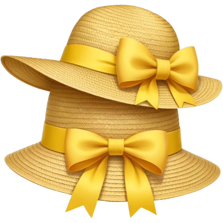 sun hat with a yellow bow emoji