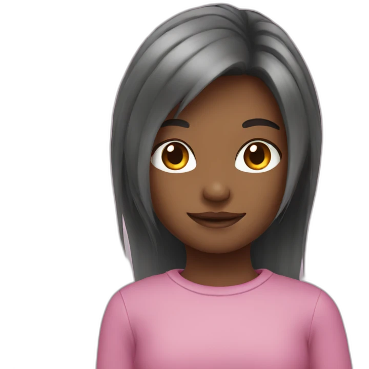 Girl with emoji