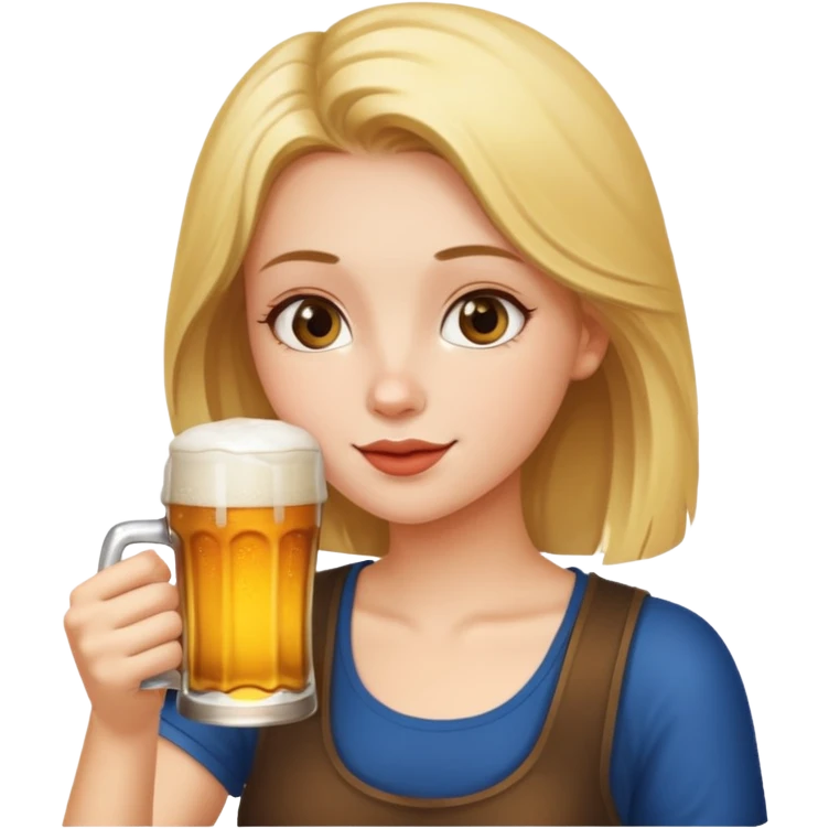 Fille qui boit une bière  emoji