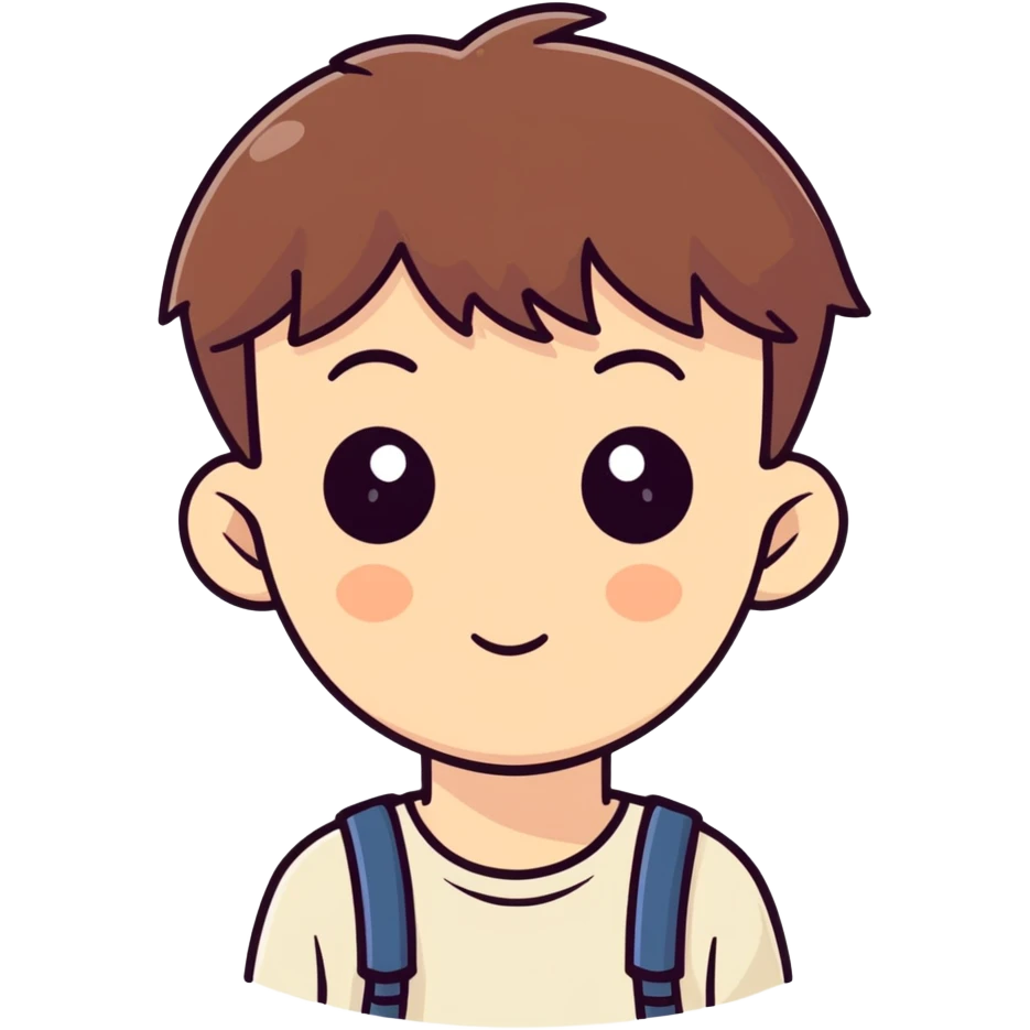 Ugly brown hair with eyes emoji