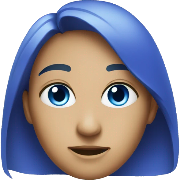 👀 with blue iris emoji