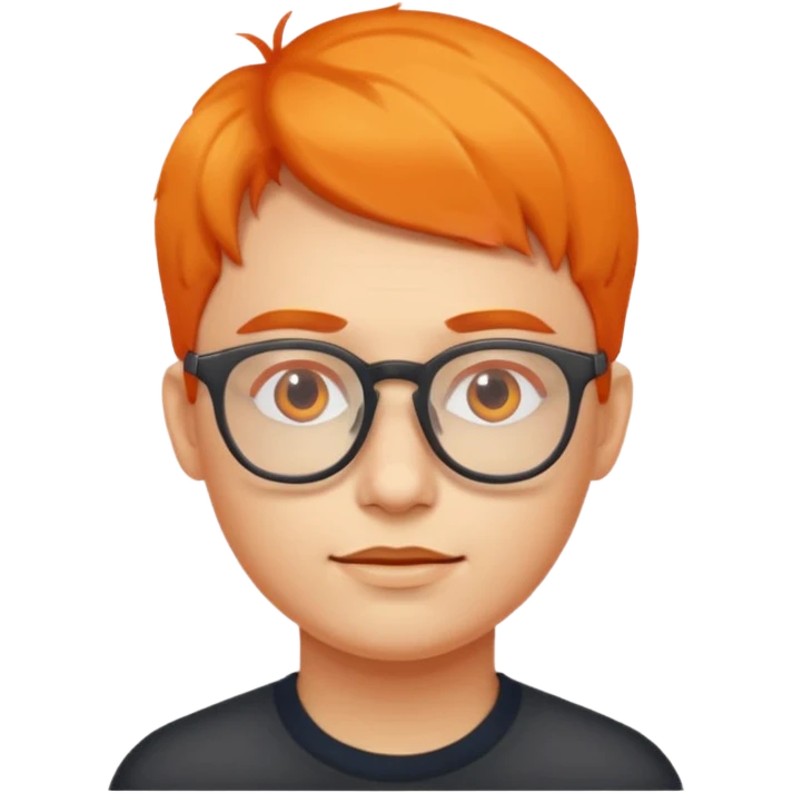 simple orange blend glasses only emoji