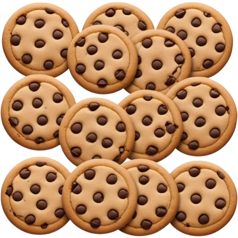 Cookie emoji, round, brown emoji