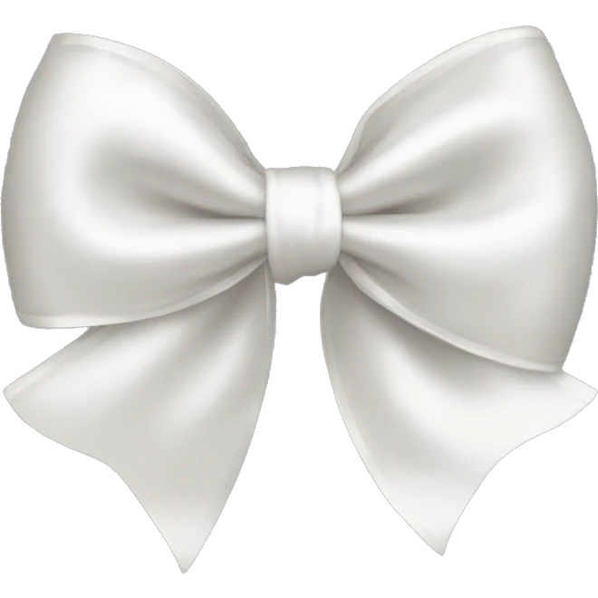 white satin bow emoji