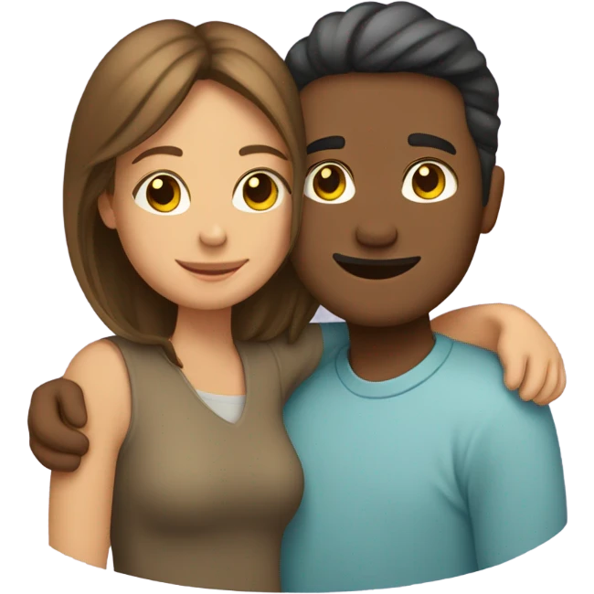 Snuggling couple  emoji
