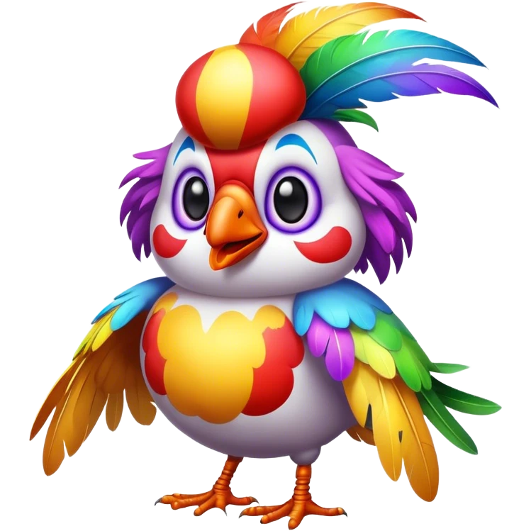 may you create a bird clown ? emoji