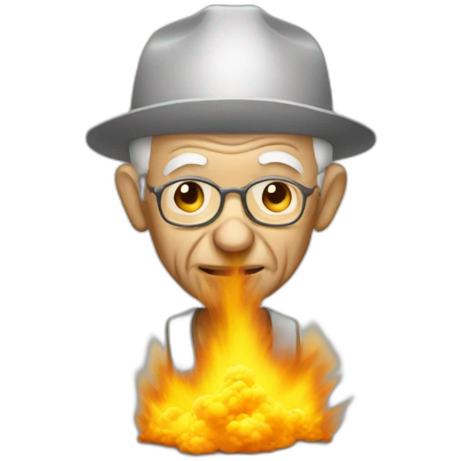 old man attacked by nuclear plant emoji