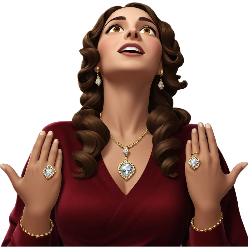 elegant girl adorned in jewelry emoji