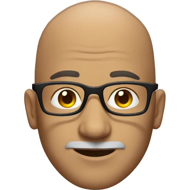 Man with bald and glasses  emoji