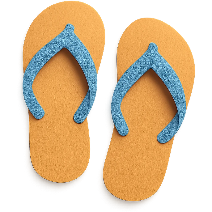 a matching pair of classic flip-flop sandals emoji