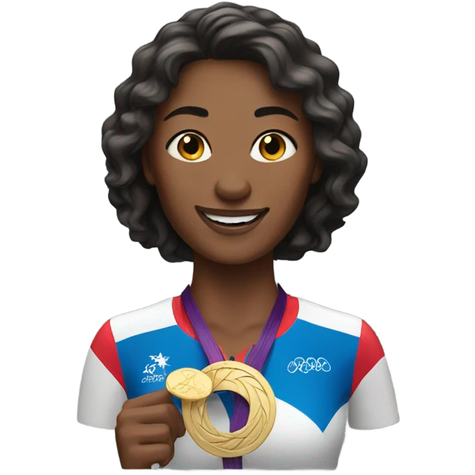 Woman winning Olympic gold emoji