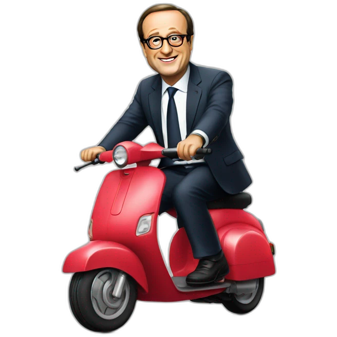 François hollande sur un scooter emoji