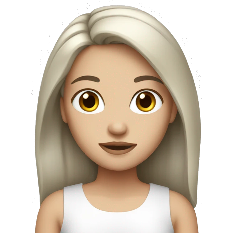 White brunette girl emoji