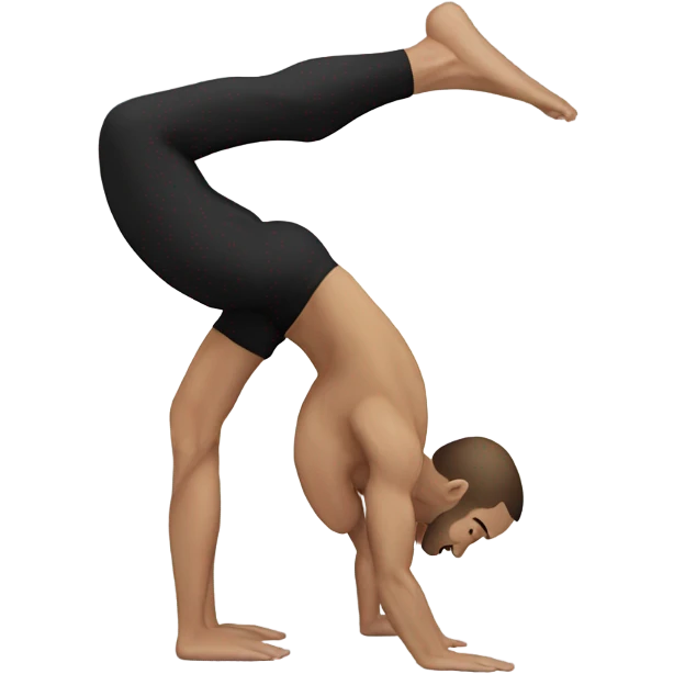 back bend yoga full wheel white male emoji