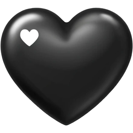 I black heart that says “obsessed” emoji