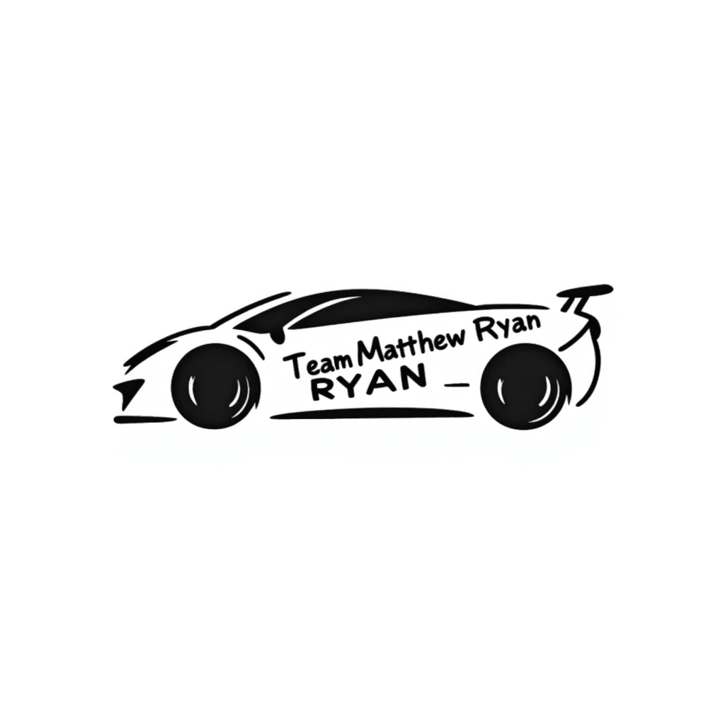 TeamMatthewRyan as a hand-drawn doodle of a Lamborghini-inspired team logo emoji