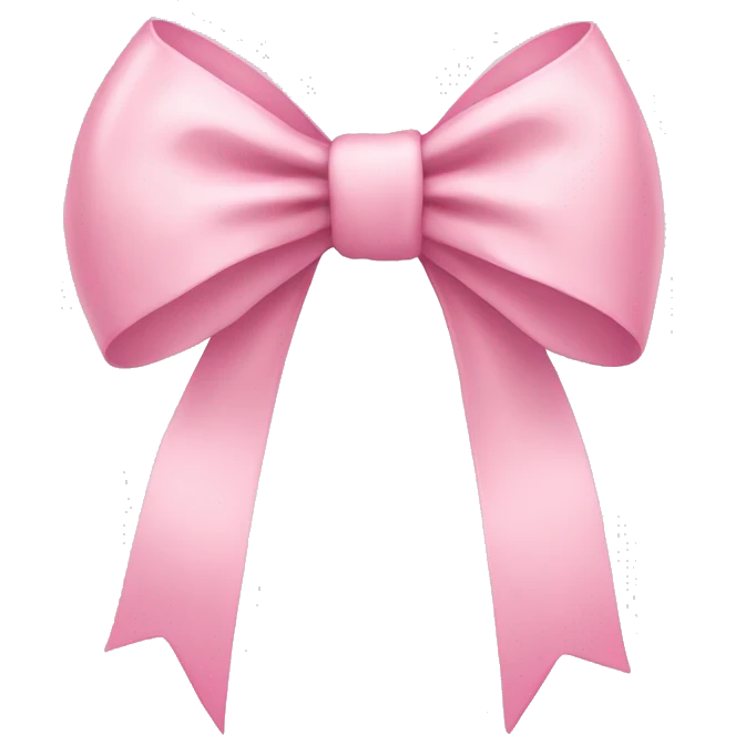 baby pink bow emoji