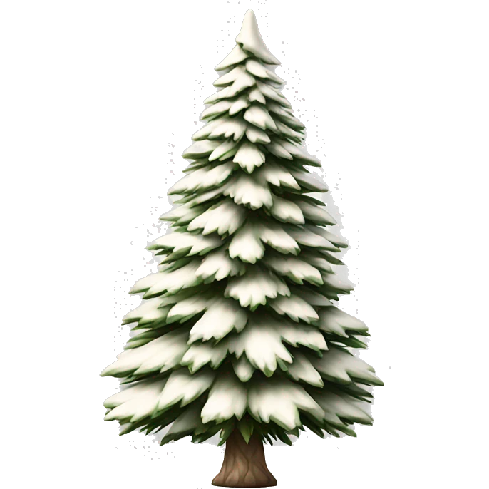 Realistic isolated off white fir christmas tree   emoji
