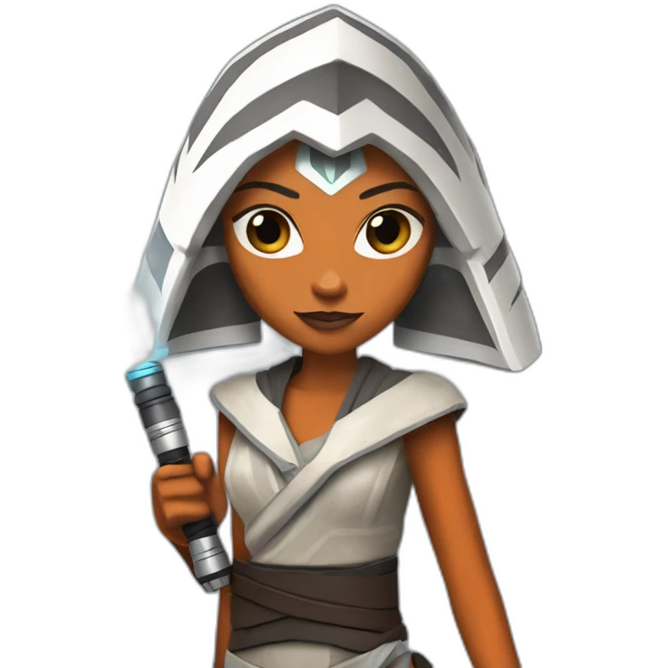 ahsoka tano with two lightsabers emoji