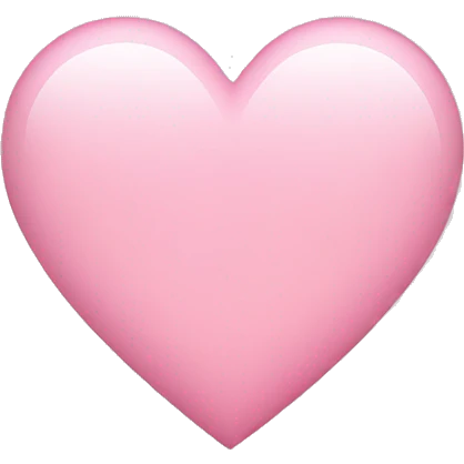 Light pink IOS heart emoji