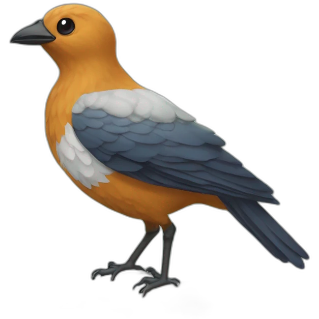 Oiseau etrange montagne emoji