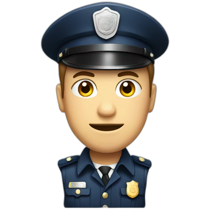 Policeman with forbidden sign emoji
