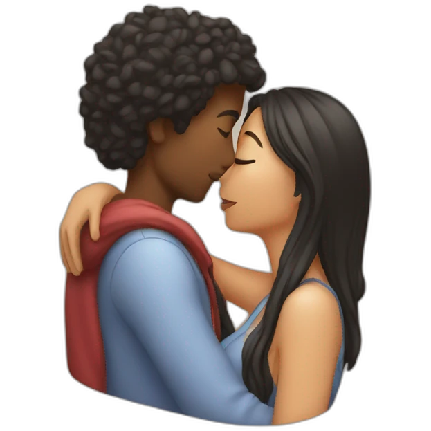 Couple kissing emoji