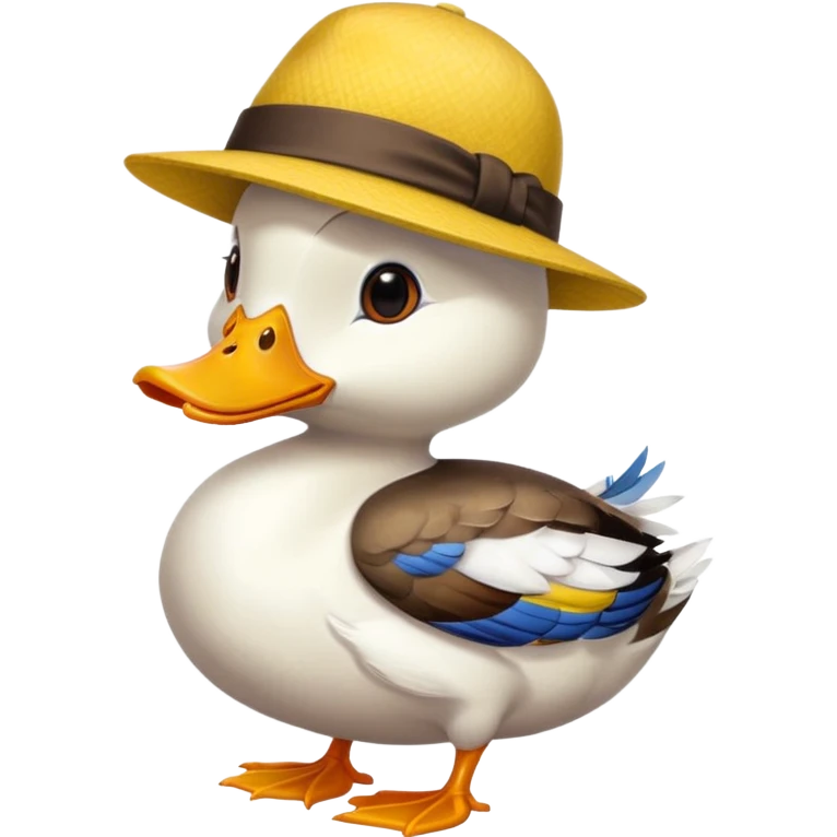 duck wearing a hat emoji