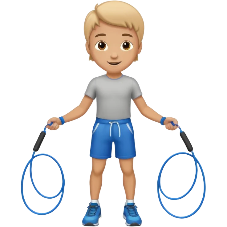 Boy with single Skipping Rope emoji