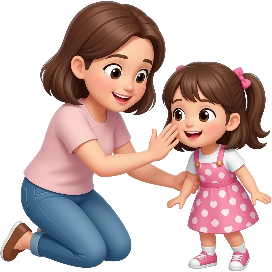 A mother slaps her daughter emoji