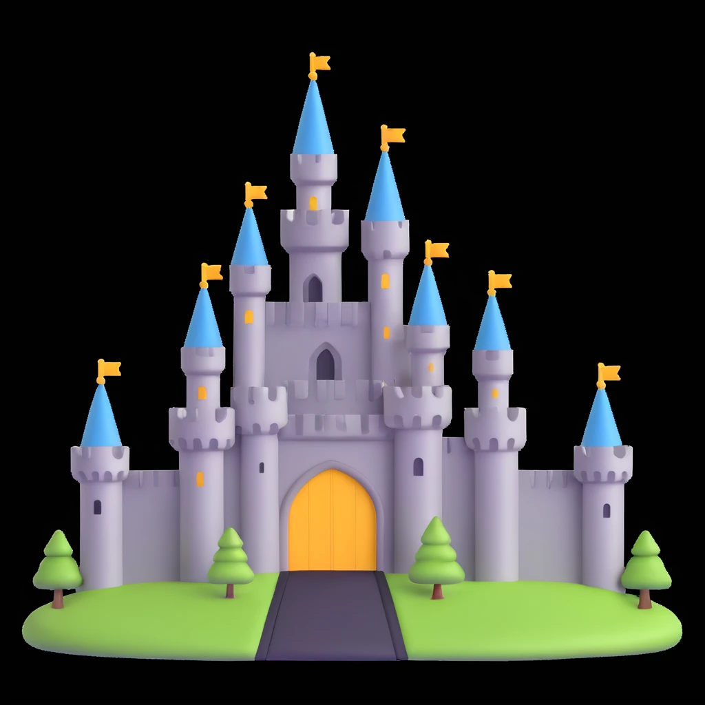 king and queen, castle background emoji
