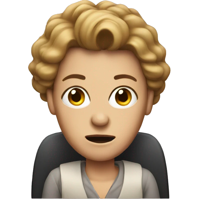 An angry man dressed as a woman driving a car emoji
