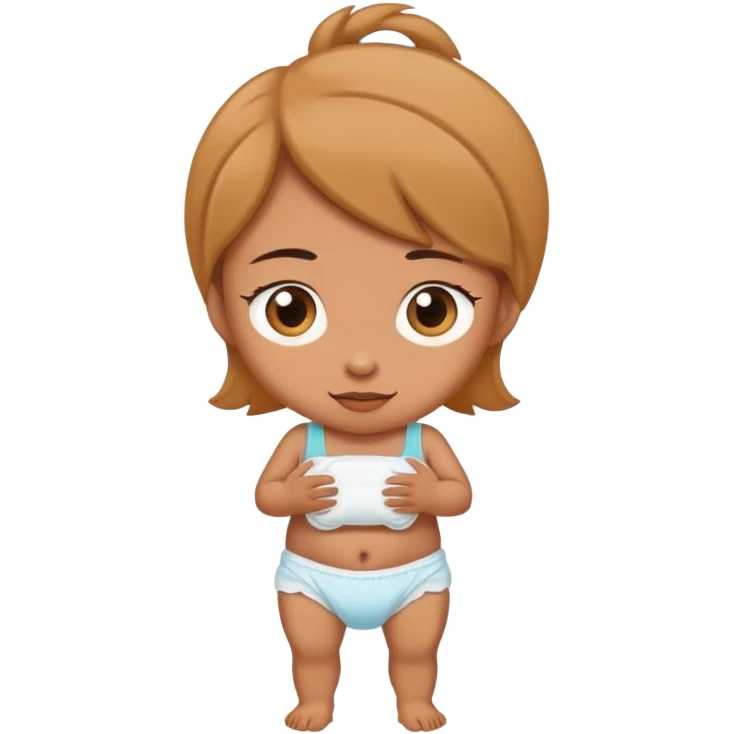 إمرأة تلبس حفاضة  emoji