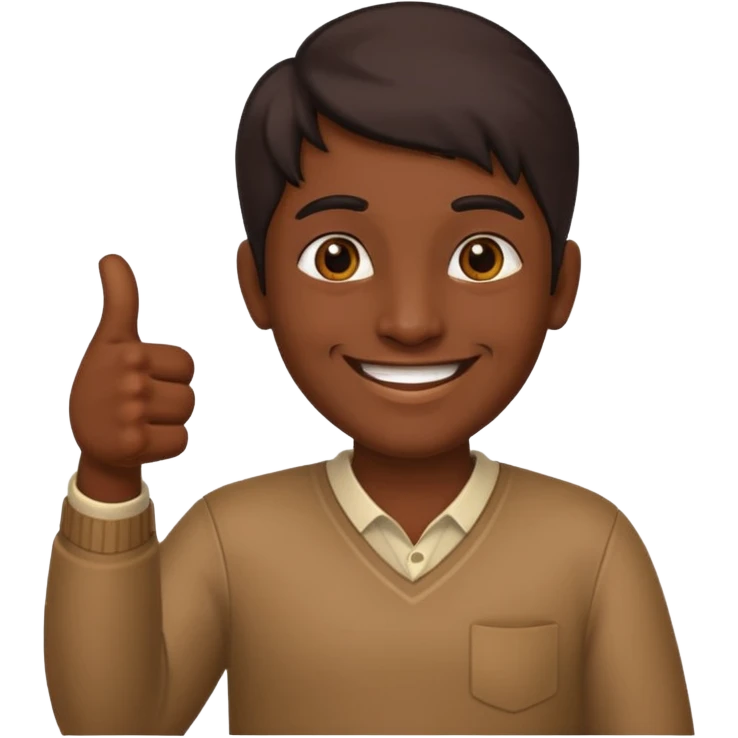Indian with thumbs up emoji