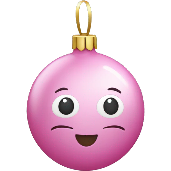 pink christmas ornament emoji