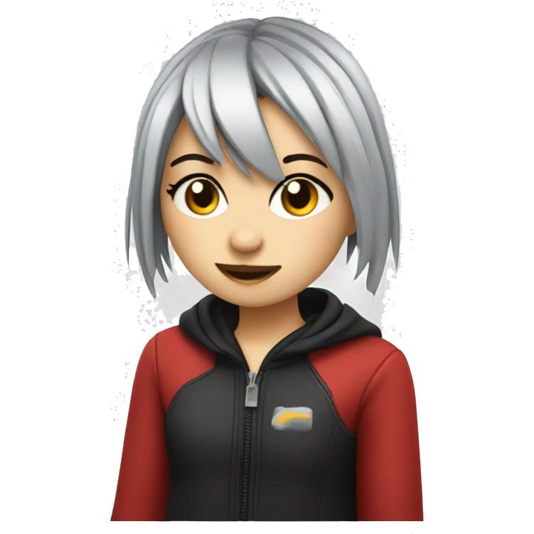 emo Girl driving MK8 GTI emoji