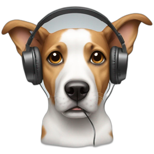 dog with headphones emoji