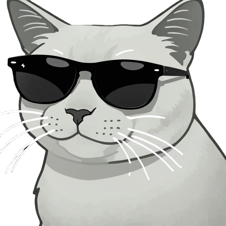Cat with sunglasses emoji