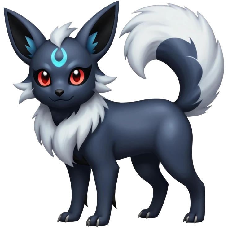 Absol-Umbreon-Zorua-Fakémon-hybrid-creature (full body)  emoji