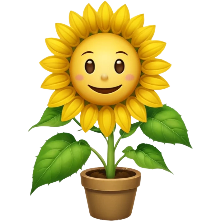 An exact  picture of the sunflower from Plants vs. Zombies emoji