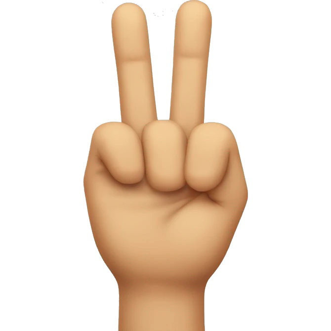 3 fingers emoji