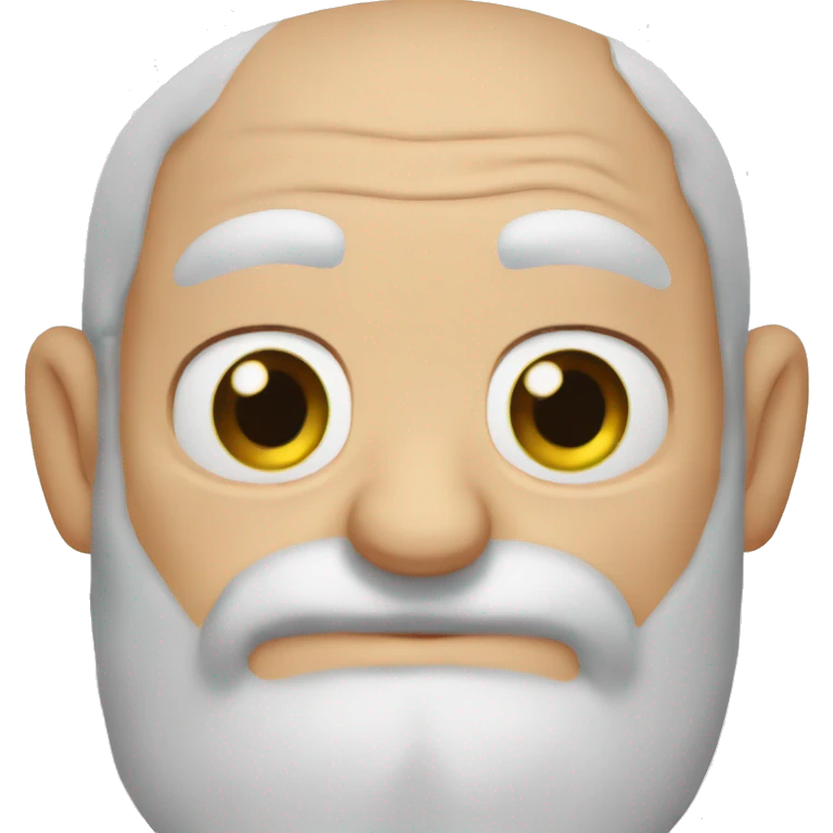 Old bald whitebeard hazel eyes no eyebrows  emoji
