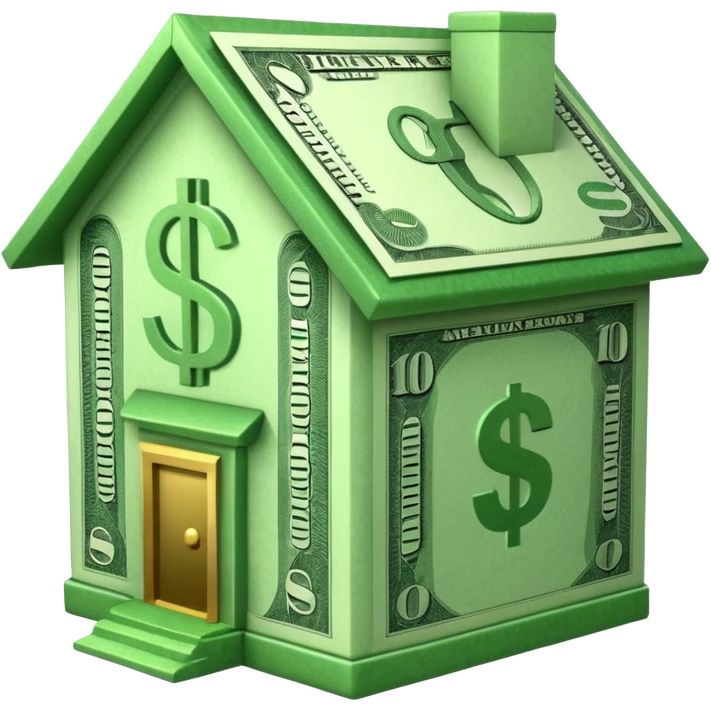 A money and a house emoji