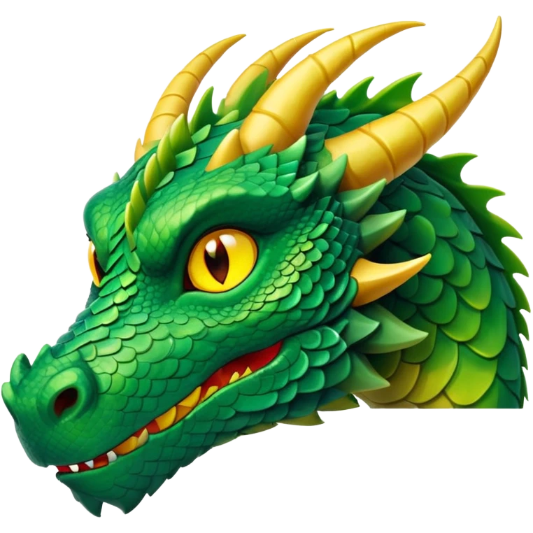 dragon face side eyeing emoji