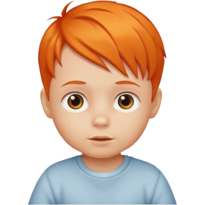 baby boy orange hair emoji