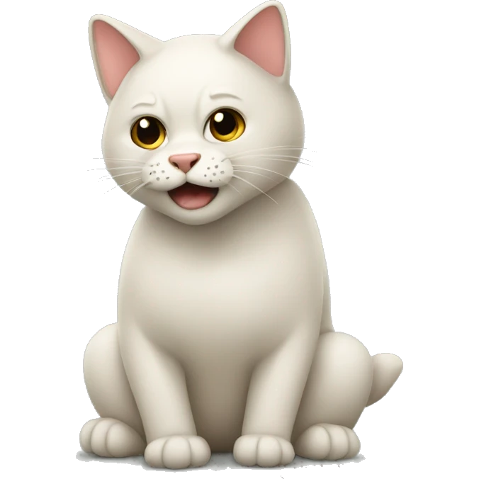 Gato abrazando a un oso emoji